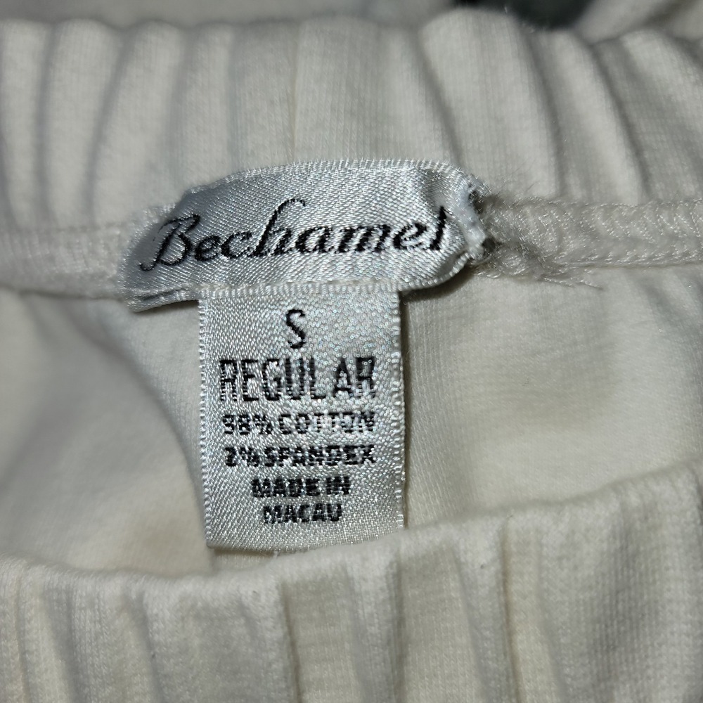 Bechamel Pants Women's Small Regular Pull On High‎ Rise Lightweight Cream Lounge - Picture 3 of 3
